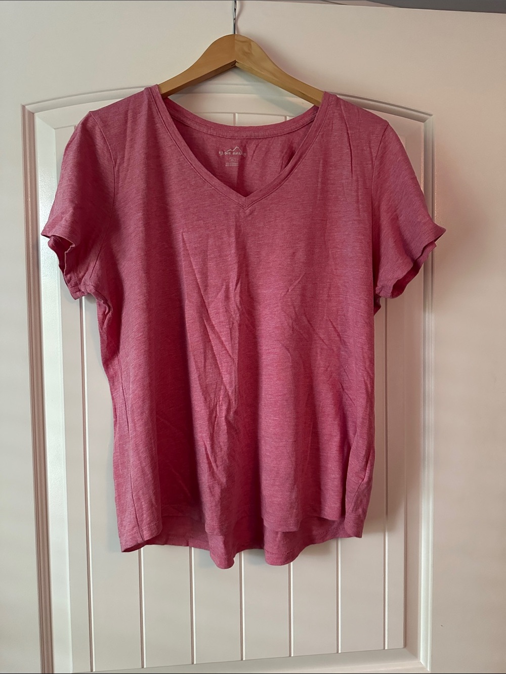 Eddie Bauer Women's V-Neck Short Sleeve Tee - Rose Pink